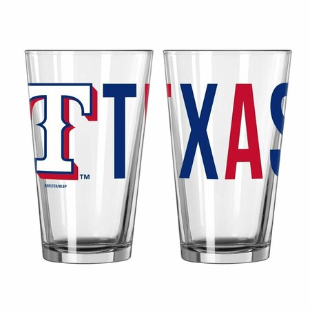 MOMENT-IN-TIME 16 oz MLB Texas Rangers Overtime Pint Glass MO3601515